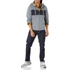 Amazon Essentials Men’s Full-Zip Fleece Hoodie Sweatshirt (Available in Big & Tall)(Light Grey Heather/Navy Stripe)