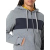Amazon Essentials Men’s Full-Zip Fleece Hoodie Sweatshirt (Available in Big & Tall)(Light Grey Heather/Navy Stripe)