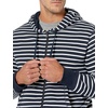 Amazon Essentials Men’s Full-Zip Fleece Hoodie Sweatshirt (Available in Big & Tall)(Navy Stripe)