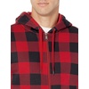 Amazon Essentials Men’s Full-Zip Fleece Hoodie Sweatshirt (Available in Big & Tall)(Red Buffalo Plaid)