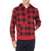 Amazon Essentials Men’s Full-Zip Fleece Hoodie Sweatshirt (Available in Big & Tall)(Red Buffalo Plaid)