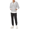 Amazon Essentials Men’s Full-Zip Fleece Hoodie Sweatshirt (Available in Big & Tall)(White Stripe)