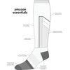 Amazon Essentials Men’s Knee High Graduated Compression Socks for Circulation, Swelling, Arch Support, 3 Pairs(Black)