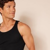 Amazon Essentials Men’s Lightweight Breathable Cotton Slim Fit Tank Undershirts, Pack of 6(Black)