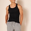 Amazon Essentials Men’s Lightweight Breathable Cotton Slim Fit Tank Undershirts, Pack of 6(Black)