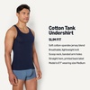 Amazon Essentials Men’s Lightweight Breathable Cotton Slim Fit Tank Undershirts, Pack of 6(Medium Grey Heather/Navy)