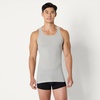 Amazon Essentials Men’s Lightweight Breathable Cotton Slim Fit Tank Undershirts, Pack of 6(Medium Grey Heather/White)