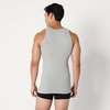 Amazon Essentials Men’s Lightweight Breathable Cotton Slim Fit Tank Undershirts, Pack of 6(Medium Grey Heather/White)