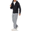 Amazon Essentials Men’s Lightweight French Terry Full-Zip Hoodie(Black)