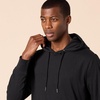 Amazon Essentials Men’s Lightweight Jersey Pullover Hoodie, Soft(Black)