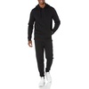 Amazon Essentials Mens Lightweight Long-Sleeve French Terry Hoodie(Black)
