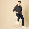 Amazon Essentials Mens Lightweight Long-Sleeve French Terry Hoodie(Charcoal Heather)