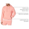 Amazon Essentials Mens Lightweight Long-Sleeve French Terry Hoodie(Peach)