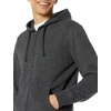 Amazon Essentials Men’s Long-Sleeve French Terry Full-Zip Hoodie (Available in Big & Tall)(Charcoal Heather)