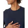 Amazon Essentials Men’s Long-Sleeve Lightweight French Terry Crewneck Sweatshirt(Dark Navy)