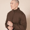 Amazon Essentials Men’s Long-Sleeve Quarter-Zip Pullover Fleece Sweatshirt(Medium Brown)