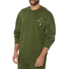 Amazon Essentials Men’s Oversized-Fit Crewneck Sweatshirt (Available in Big & Tall)(Dark Olive)