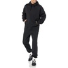 Amazon Essentials Men’s Oversized-Fit Heavyweight Hooded Sweatshirt (Available in Big & Tall)(Black)