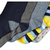 Amazon Essentials Men’s Patterned Cotton Dress Crew Socks, 5 Pairs(Blue/Yellow/Grey)