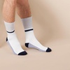 Amazon Essentials Men’s Patterned Cotton Dress Crew Socks, 5 Pairs(Navy/Multi)