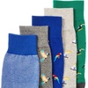 Amazon Essentials Men’s Patterned Cotton Dress Crew Socks, 5 Pairs(Tropical/Birds)