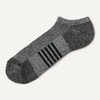 Amazon Essentials Men’s Performance Cotton Cushioned Athletic No-Show Breathable Gym Socks with Support, 6 Pairs(Black/White Marl)