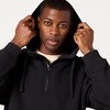 Amazon Essentials Men’s Quarter-Zip Oversized-Fit Hoodie Sweatshirt(Black)