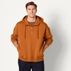 Amazon Essentials Men’s Quarter-Zip Oversized-Fit Hoodie Sweatshirt(Caramel)