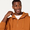 Amazon Essentials Men’s Quarter-Zip Oversized-Fit Hoodie Sweatshirt(Caramel)