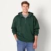 Amazon Essentials Men’s Quarter-Zip Oversized-Fit Hoodie Sweatshirt(Dark Green)
