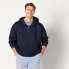 Amazon Essentials Men’s Quarter-Zip Oversized-Fit Hoodie Sweatshirt(Navy)