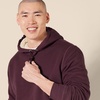 Amazon Essentials Men’s Regular Fit Sherpa-Lined Pullover Hoodie(Burgundy)