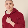 Amazon Essentials Men’s Regular Fit Sherpa-Lined Pullover Hoodie(Red)