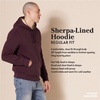 Amazon Essentials Men’s Regular Fit Sherpa-Lined Pullover Hoodie(Red)