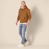 Amazon Essentials Men’s Regular Fit Sherpa-Lined Pullover Hoodie(Toffee Brown)