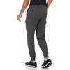Amazon Essentials Men’s Relaxed Fit Cargo Fleece Jogger Sweatpants with Drawstring(Charcoal Heather)