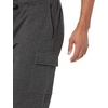 Amazon Essentials Men’s Relaxed Fit Cargo Fleece Jogger Sweatpants with Drawstring(Charcoal Heather)