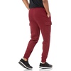 Amazon Essentials Men’s Relaxed Fit Cargo Fleece Jogger Sweatpants with Drawstring(Deep Red)