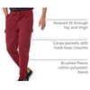 Amazon Essentials Men’s Relaxed Fit Cargo Fleece Jogger Sweatpants with Drawstring(Deep Red)
