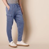 Amazon Essentials Men’s Relaxed Fit Cargo Fleece Jogger Sweatpants with Drawstring(Indigo Blue)