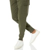 Amazon Essentials Men’s Relaxed Fit Cargo Fleece Jogger Sweatpants with Drawstring(Olive Heather)