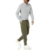 Amazon Essentials Men’s Relaxed Fit Cargo Fleece Jogger Sweatpants with Drawstring(Olive Heather)