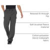 Amazon Essentials Men’s Relaxed Fit Cargo Fleece Sweatpants with Open Bottom(Charcoal Heather)