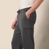 Amazon Essentials Men’s Relaxed Fit Cargo Fleece Sweatpants with Open Bottom(Charcoal Heather)