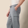 Amazon Essentials Men’s Relaxed Fit Cargo Fleece Sweatpants with Open Bottom(Light Grey Heather)