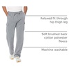 Amazon Essentials Men’s Relaxed Fit Cargo Fleece Sweatpants with Open Bottom(Light Grey Heather)