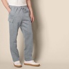 Amazon Essentials Men’s Relaxed Fit Cargo Fleece Sweatpants with Open Bottom(Light Grey Heather)