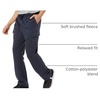 Amazon Essentials Men’s Relaxed Fit Cargo Fleece Sweatpants with Open Bottom(Navy)