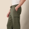 Amazon Essentials Men’s Relaxed Fit Cargo Fleece Sweatpants with Open Bottom(Olive Heather)