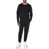 Amazon Essentials Men’s Relaxed Fit Crewneck Sweatshirt, Lightweight Long-Sleeve French Terry (Available in Big & Tall)(Black)